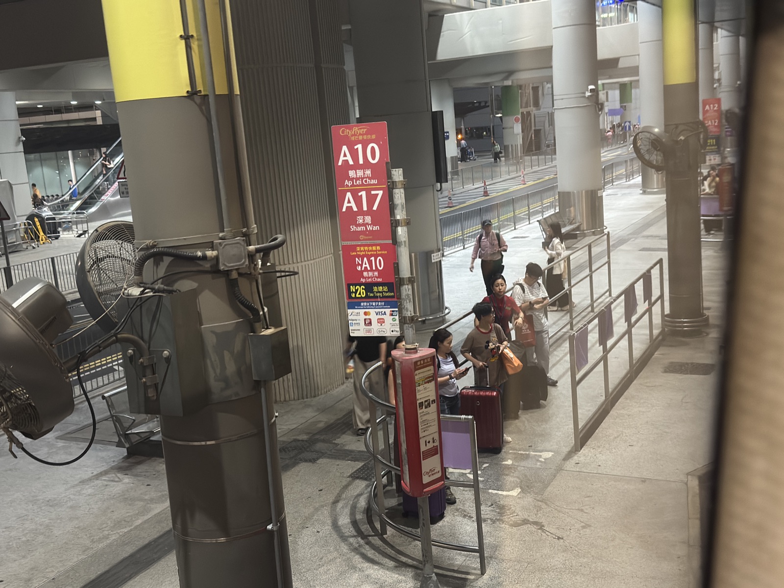 CityFlyer bus stands at the Ground Transportation Centre, A-line routes into town.